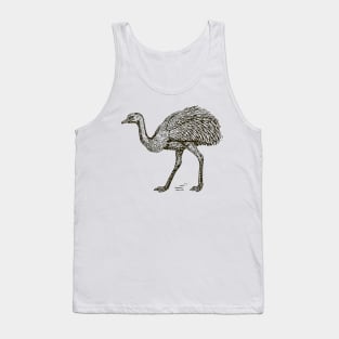 Cute Ostrich Drawing Tank Top